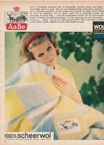 Retro reclame 1963 AaBe wollen geruite dekens scheerwol, Verzamelen, Verzenden, Overige typen