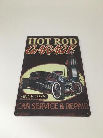 Te koop bord hot rod garage beschikbaar voor biedingen