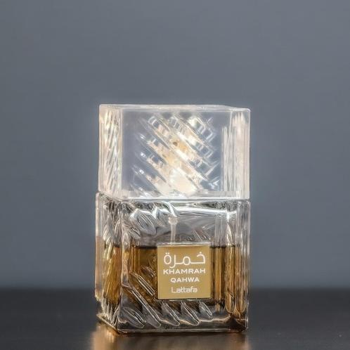 Lattafa - Khamrah Qahwa sample, Sieraden, Tassen en Uiterlijk, Uiterlijk | Parfum, Nieuw, Verzenden