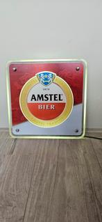 Led lichtbak Amstel 30x30cm leuk voor in de mancave, Ophalen of Verzenden, Zo goed als nieuw, Lichtbak of (neon) lamp