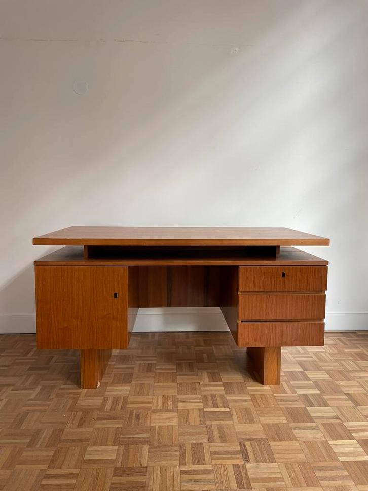 Mid-century bureau jaren 60, Huis en Inrichting, Kasten | Dressoirs, Zo goed als nieuw, 50 tot 100 cm, 25 tot 50 cm, Ophalen