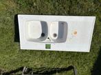Aanrechtblad dubbele spoelbak vintage, Ophalen, 50 tot 75 cm, Minder dan 100 cm