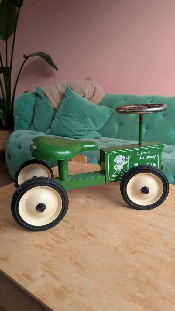 Vintage Trekker Loopwagen - Antiek uit Frankrijk, Kinderen en Baby's, Speelgoed | Buiten | Voertuigen en Loopfietsen, Gebruikt