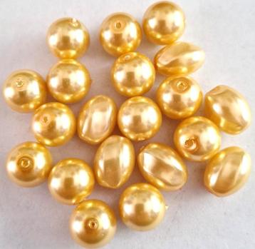 Ronde en ovalen gele glas kralen 12 mm beschikbaar voor biedingen