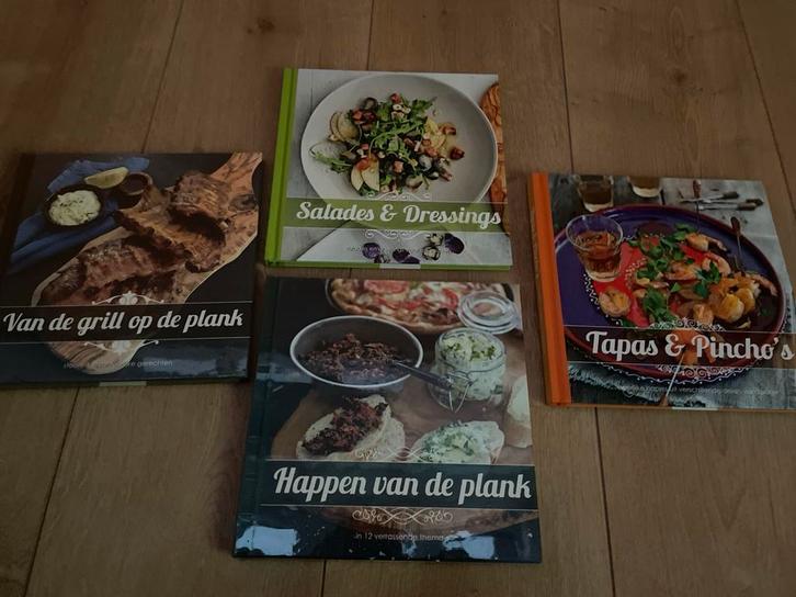 Kookboeken Set: Grill, Tapas, Salades, Boeken, Kookboeken, Zo goed als nieuw, Voorgerechten en Soepen, Spanje, Vegetarisch, Ophalen of Verzenden