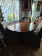 Ronde tafel met 4 eetstoelen, Ophalen, Gebruikt