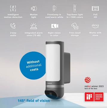 Bosch eyes II buitecamera en lamp/ Met garantie beschikbaar voor biedingen