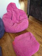 Bean bag gaming chair with foot rest, Huis en Inrichting, Zitzakken, Zitzakstoel, Roze, Zo goed als nieuw, Ophalen