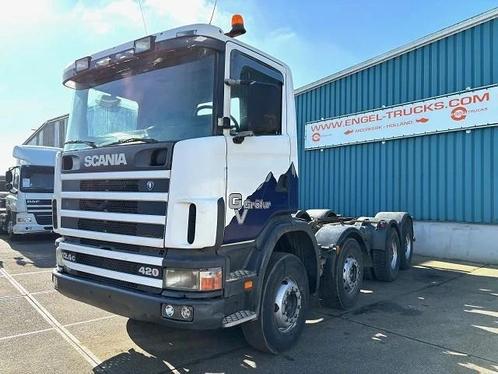 Scania R124-420 C 8x4 FULL STEEL CHASSIS (EURO 3 / FULL STEE, Auto's, Vrachtwagens, Te koop, ABS, Cruise Control, Elektrische buitenspiegels