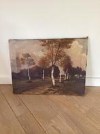 Klassiek Landschap Schilderij F. v. D. Glas Olieverf Doek, Antiek en Kunst, Kunst | Schilderijen | Klassiek, Ophalen