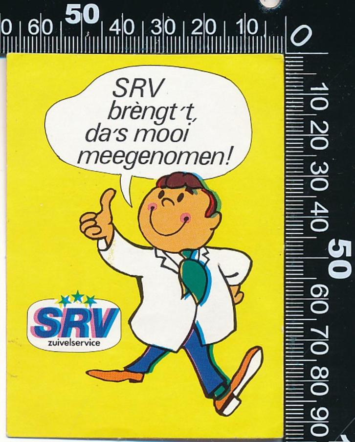 Sticker: SRV Zuivelservice (1), Verzamelen, Stickers, Zo goed als nieuw, Bedrijf of Vereniging, Ophalen of Verzenden