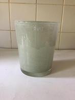 DutZ grijze belletjesglas vaas, rechte vorm, nieuwstaat., Ophalen of Verzenden, Zo goed als nieuw, Glas, Minder dan 50 cm