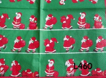 OPRUIMING servetten decoupage – kerstmannen L460 – 7x beschikbaar voor biedingen
