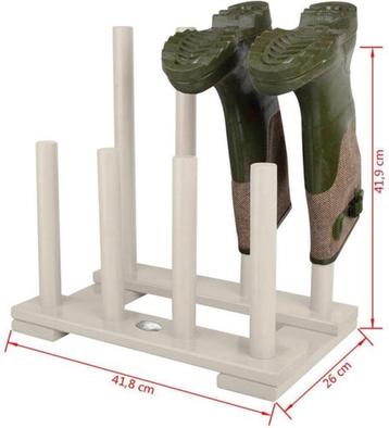 Laarzenrek hout wit 4 paar laarzen van Esschert Design beschikbaar voor biedingen