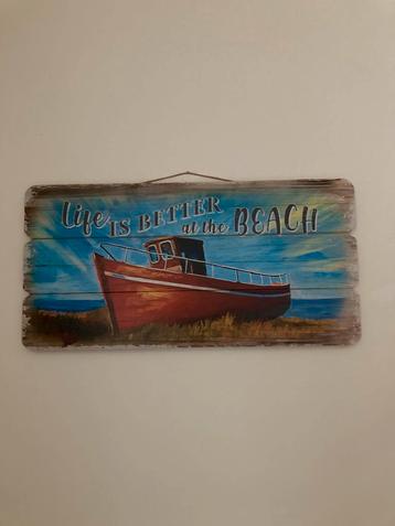 *Zomerse wanddecoratie van hout* beschikbaar voor biedingen