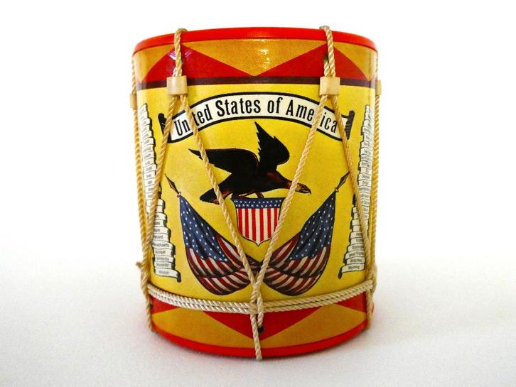 Muziekdoos Regiment trommel America the beautiful, Antiek en Kunst, Curiosa en Brocante, Ophalen of Verzenden