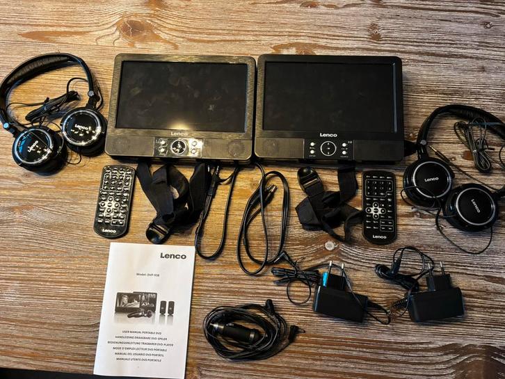 Lenco DVP-938 portable DVD speler, Spelcomputers en Games, Spelcomputers | Sony PlayStation 2, Zo goed als nieuw, Zwart, Met 2 controllers