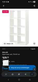 Kallax kast met bureau - wit, Ophalen, Zo goed als nieuw, 25 tot 50 cm, 50 tot 100 cm