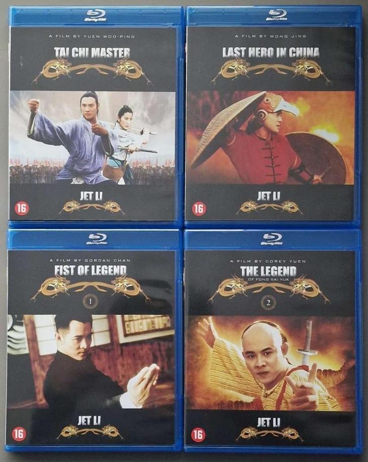 4x Jet Li - Nederlandse uitgaves, Cd's en Dvd's, Blu-ray, Zo goed als nieuw, Actie, Verzenden