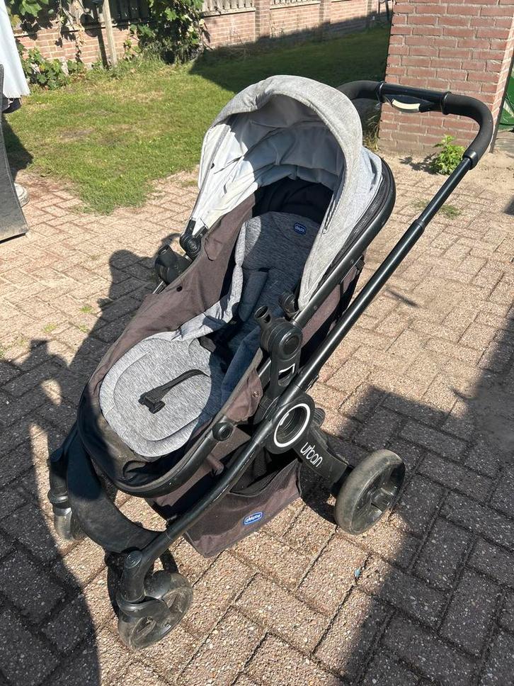 Chicco Urban Combiwagen, Kinderen en Baby's, Kinderwagens en Combinaties, Gebruikt, Combiwagen, Overige merken, Verstelbare duwstang