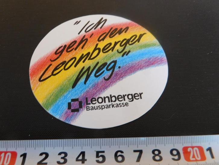 sticker LEONBERGER Bausparkasse Ich geh'den LEONBERGER weg, Hobby en Vrije tijd, Stickers en Plaatjes, Zo goed als nieuw, Sticker