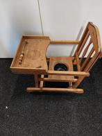 Antieke kinderstoel / po -stoel op wieltjes., Ophalen, Gebruikt, Stoel(en)