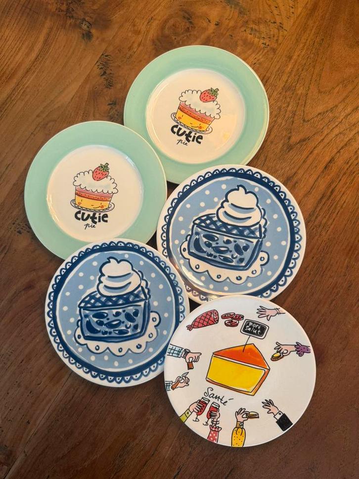 Blond Amsterdam 5x gebak bordje kaas bordje nieuw 🧁🧀🎂, Huis en Inrichting, Keuken | Servies, Nieuw, Bord(en), Blond Amsterdam