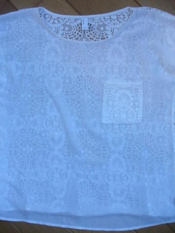 VERO MODA t- shirt wit met kant maat M - nieuw - beschikbaar voor biedingen