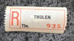 aantekenstrookje Tholen, Postzegels en Munten, Postzegels | Nederland, Ophalen of Verzenden