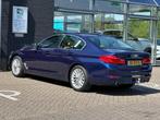 BMW 5-serie 520d High Executive/1STE EIG/NAVI/CAMERA/LEDER/N, Auto's, BMW, Automaat, Achterwielaandrijving, Blauw, Bedrijf