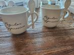 Riviera Maison Cappuccino Mokken met Lepel, Huis en Inrichting, Keuken | Servies, Keramiek, Ophalen of Verzenden, Zo goed als nieuw