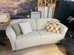 Bank | Barcelona | Beige | Hoge rugleuning | 2,5 zits, Ophalen, 75 tot 100 cm, Rechte bank, Stof