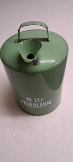 10 liter emaille petroleum kan groen, Ophalen