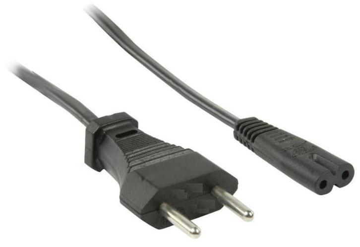 Euro netsnoer C7 stroomkabel 95cm Zwart oa notebook tablet, Computers en Software, Pc- en Netwerkkabels, Nieuw, Ophalen