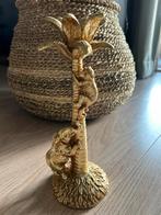 Kandelaar goud palmboom met aapje en olifant, Huis en Inrichting, Woonaccessoires | Kandelaars en Kaarsen, Overige kleuren, Ophalen of Verzenden