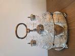 Antieke metalen verzilverde cruetset tafelset, Ophalen of Verzenden