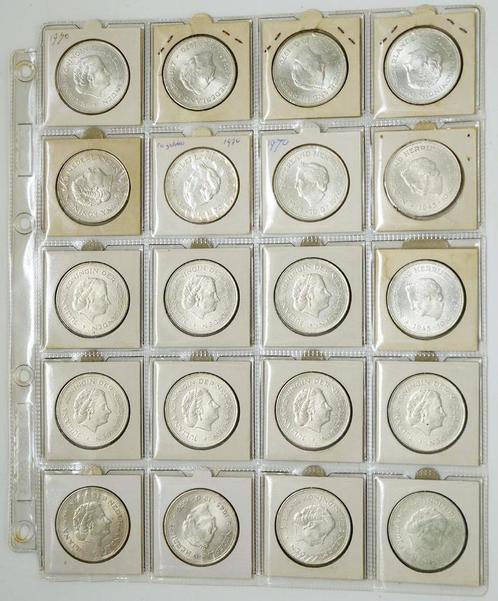 Juliana Herrijst 10 gulden 20x (in papierhoes en plastic), Postzegels en Munten, Munten | Nederland, Setje, 10 gulden, Koningin Juliana