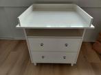 Witte Commode met Lades en Open Vak, Gebruikt, 50 tot 70 cm, 100 cm of meer, Voetruimte