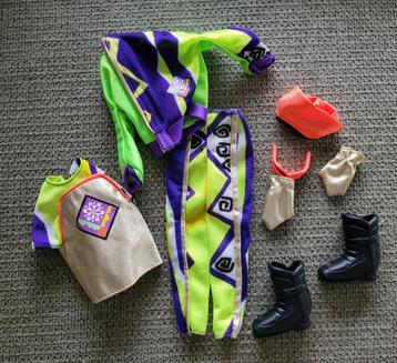 Vintage Barbie / Kledingset Ski Fun Ken / 1991 beschikbaar voor biedingen