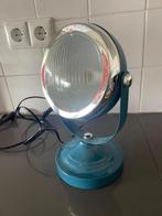 Vintage retro Lamp met aan en uit schakelaar kobaltblauw, Gebruikt, Vintage, Ophalen of Verzenden, Glas
