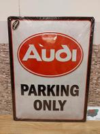 metalen 3D/reliëf bord 30x40 cm AUDI parking only, Verzamelen, Nieuw, Ophalen of Verzenden