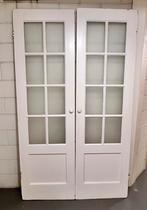 Set oude dubbele deuren, stomp, 212 x 63 cm, Doe-het-zelf en Verbouw, Deuren en Horren, Ophalen, Binnendeur, Zo goed als nieuw