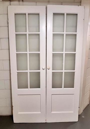 Set oude dubbele deuren, stomp, 212 x 63 cm beschikbaar voor biedingen