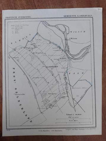 34 / Kamperveen Wittenstein Litho uit 1868 van J. Kuyper beschikbaar voor biedingen