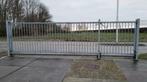 schuifpoort schuifhek 8 mtr. lang, 6 mtr. doorgang, Tuin en Terras, Ophalen, Staal, Schuifpoort, Zo goed als nieuw