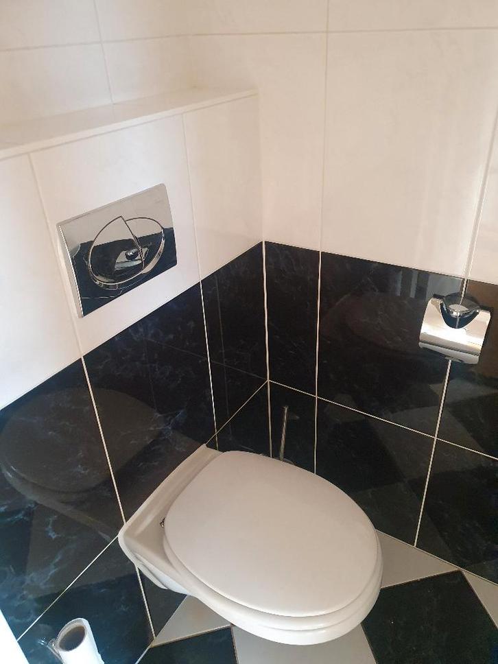 vrijhangend Sphinx toilet en hoekfontein, Huis en Inrichting, Badkamer | Complete badkamers, Gebruikt, Ophalen