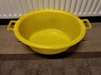 Grote retro gele wasmand wastobbe., Verzamelen, Ophalen of Verzenden, Huis en Inrichting