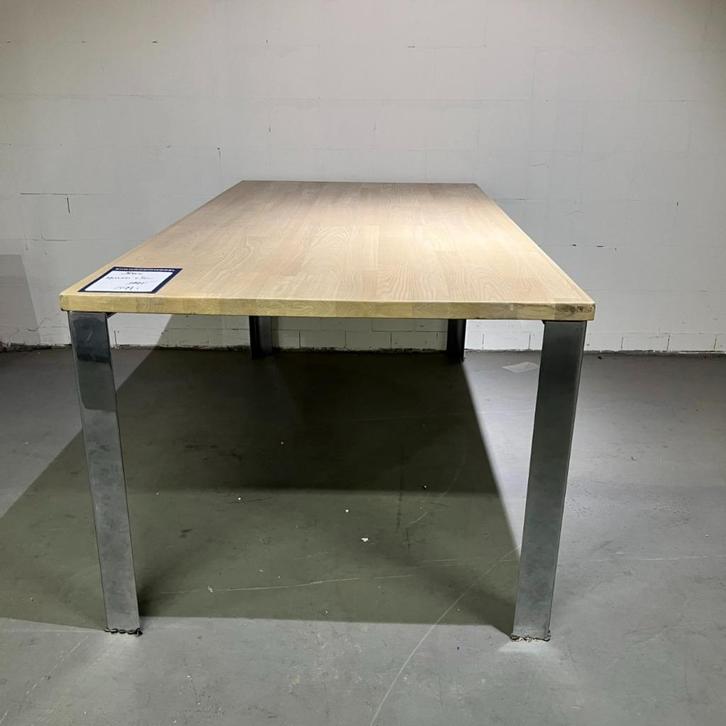 Eetkamertafel Chrome Eiken Eltink, Huis en Inrichting, Tafels | Eettafels, Nieuw, 50 tot 100 cm, 150 tot 200 cm, Vijf personen of meer