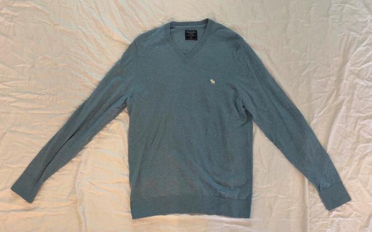 Abercrombie & Fitch trui merino wol / katoen, Kleding | Heren, Truien en Vesten, Zo goed als nieuw, Maat 56/58 (XL), Blauw, Ophalen of Verzenden