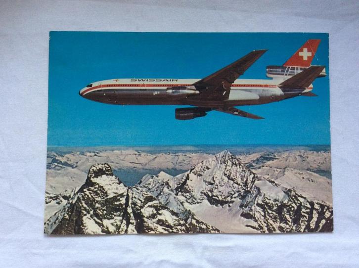 DC-10 Vliegtuig Swissair HB-IHA, Verzamelen, Luchtvaart en Vliegtuigspotten, Gebruikt, Kaart, Foto of Prent, Ophalen of Verzenden